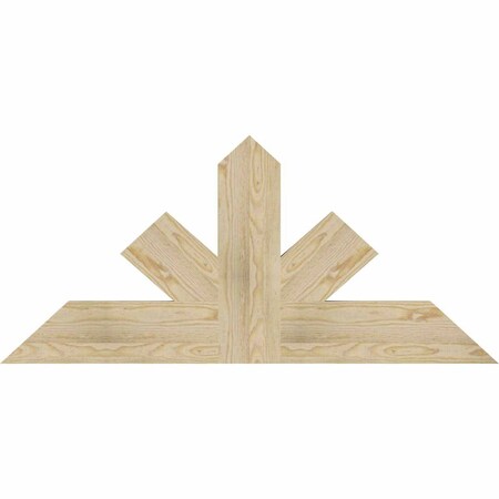 Ekena Millwork Saratoga Rough Sawn Timber Gable Bracket, Douglas Fir, 48"W x 22"H x 2"D x 6"F, 11/12 Pitch GBW048X22X0206SAR00RDF